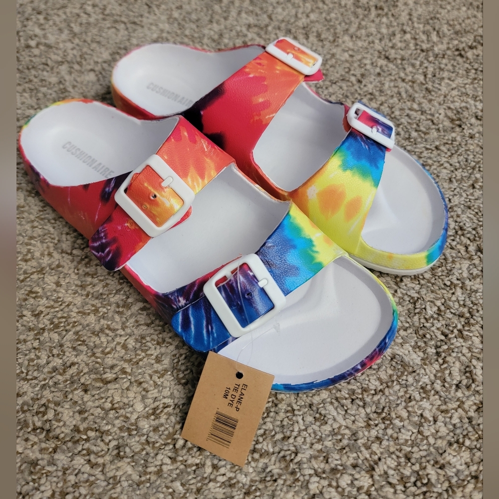 NWT Colorful Tie-Dye Sandals